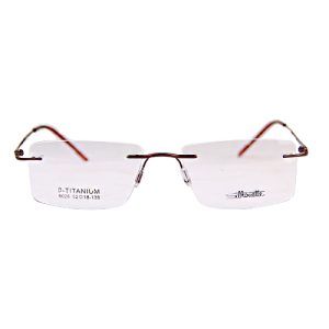 عینک طبی زنانه و مردانه بدون فریم مستطیلی سیلوئت قرمز