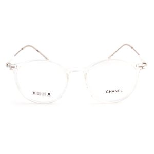 عینک طبی مردانه زنانه شیشه ای بیضی سفید chanel-ch21261