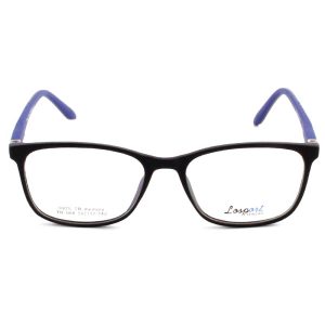 عینک طبی مردانه زنانه لوسپورت مشکی آبی مستطیل losport-Lo008