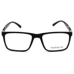 عینک طبی مردانه زنانه پورشه مشکی مستطیل porche-68074