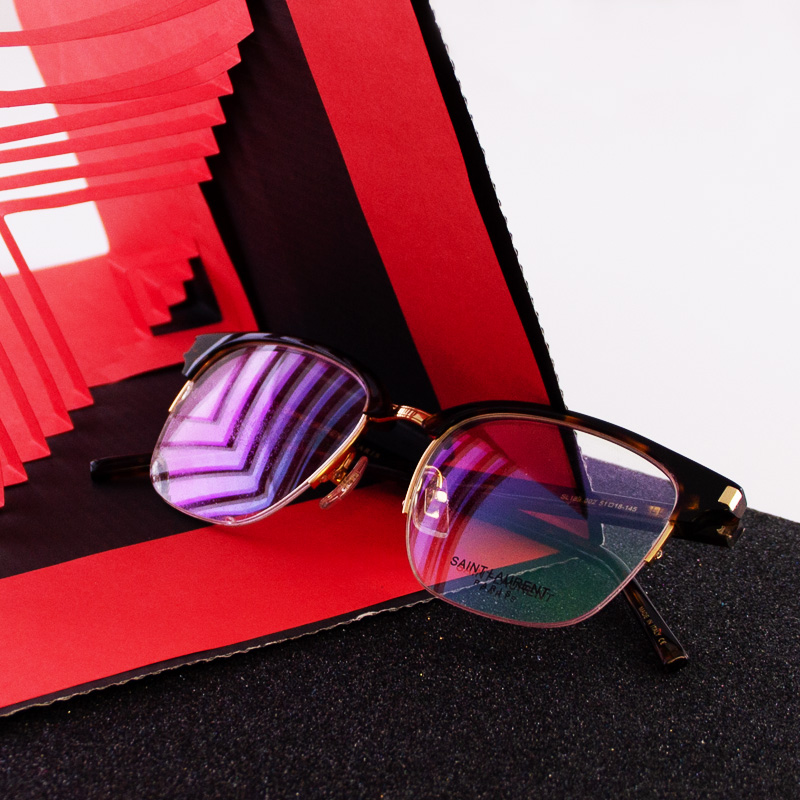 عینک طبی زنانه و مردانه برند Saint Laurent مدل SL189-002 - تصویر 2